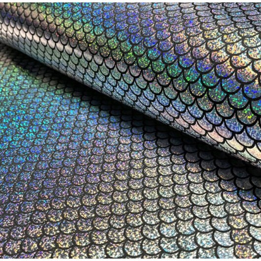 Polyester Jersey m/Folieprint 150cm 70 Silver - 50cm