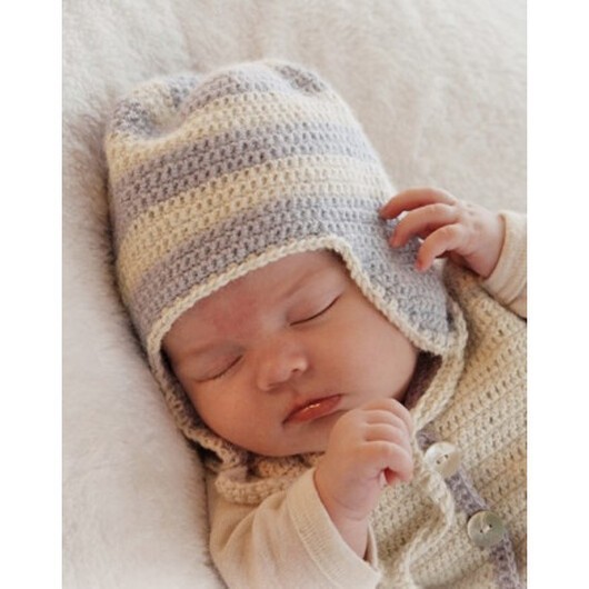 Heartthrob Hatt by DROPS Design - Baby Mössa Virk-mönster strl. 1/3 mdr - 3/4 år