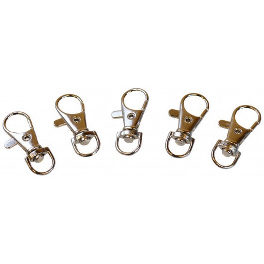 Infinity Hearts Karbinhake Försilvrad 38x17mm - 5 st.