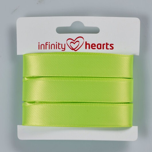 Infinity Hearts Satinband dubbelsidigt 15mm 544 Lime - 5m