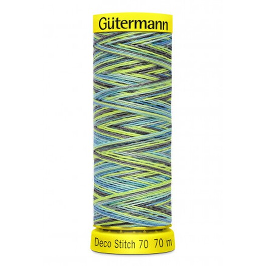 Gütermann Deco Stitch Multi 70 Blå/Grön Sytråd Polyester 9852 - 70m