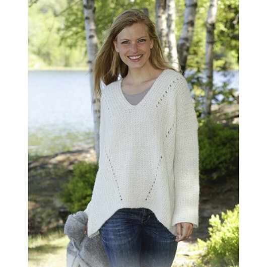 Zick Zack by DROPS Design - Stickmönster Tröja str. S - XXXL