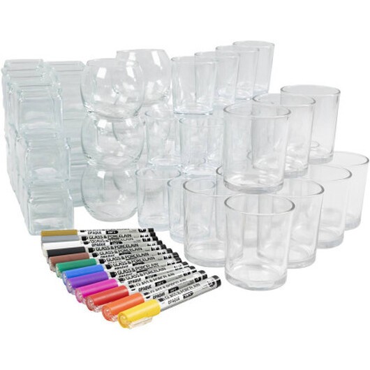 Grupp DIY Kit Ljushållare med porslinstusch, 1 set