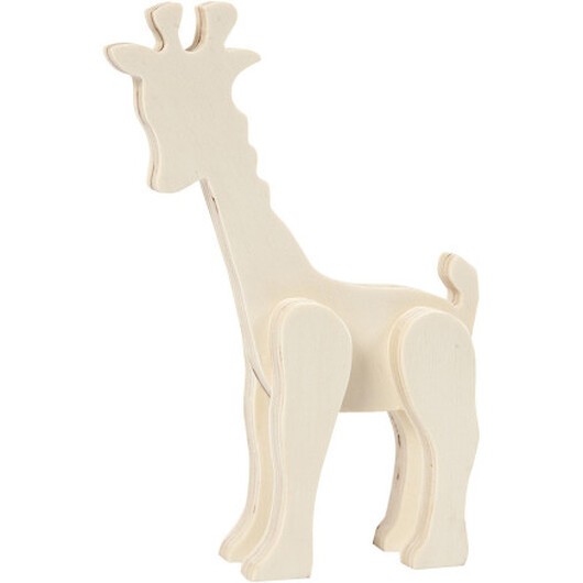 Djurfigur, giraff, H: 19 cm, B: 14 cm, 1 st.