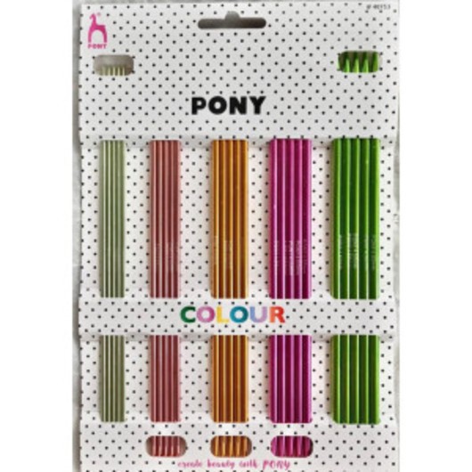 Pony Colour Strumpstickeset 20cm 2,5-4,5mm - 5 storlekar