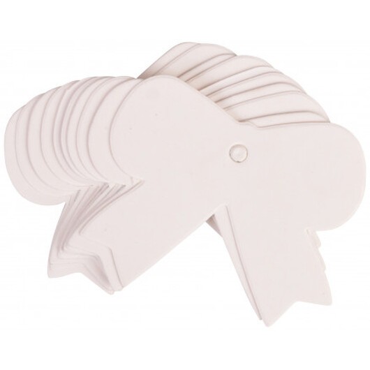 Infinity Hearts Till och Frånkort Slöjfe Karton Vit 4,7x5,7cm - 10 stk