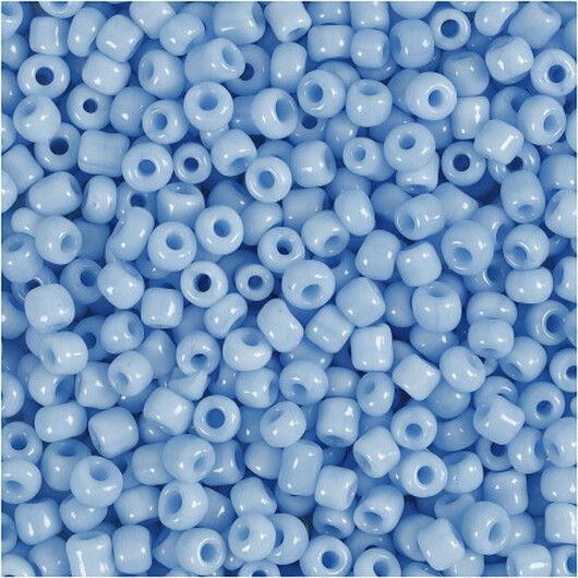 Rocai-pärlor, diam. 3 mm, storlek 8/0, hålstorlek 0,6-1,0 mm, turkos, 25g/ 1 frp.