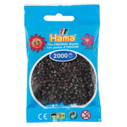 Hama Mini Pärlor 501-12 Brun - 2000 st.