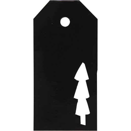 Manillamärken, stl. 5x10 cm, 300 g, svart, 15 st./ 1 förp.