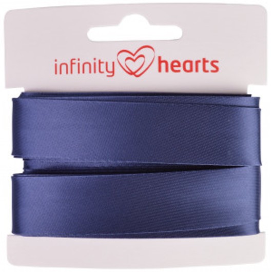 Infinity Hearts Snedslå/Kantband Viskos Satin 40/20mm 1402 Jeansblå -