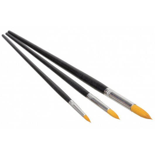 Artino Målarpenslar/Artist Brush Set Round Synthetic Ass. sizes - 3 st.