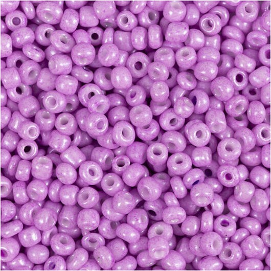 Rocai-pärlor, diam. 3 mm, storlek 8/0, hålstorlek 0,6-1,0 mm, mjukt rosa, 25g/ 1 frp.
