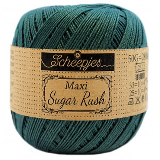 Scheepjes Maxi Sugar Rush Garn Unicolor 244 Spruce