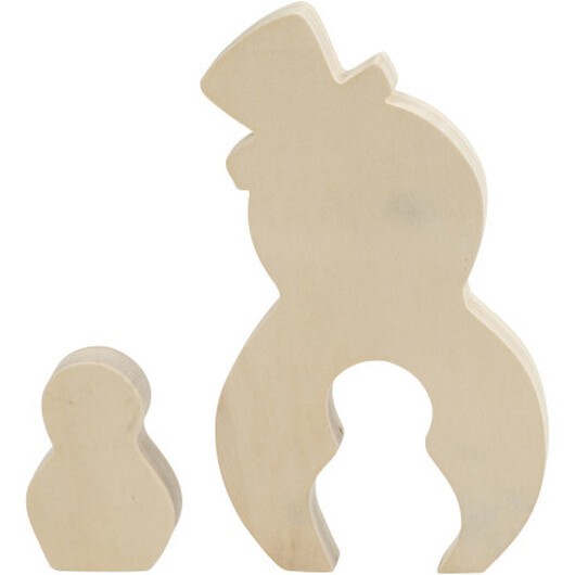 2i1-figur, snögubbar, H: 7,7+20 cm, D: 2 cm, B: 5,3+11,3 cm, 1 set