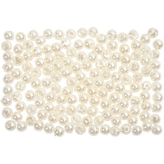 Vaxpärlor, diam. 3 mm, hålstorlek 0,7 mm, pärlemor, 150 st / 1 frp.