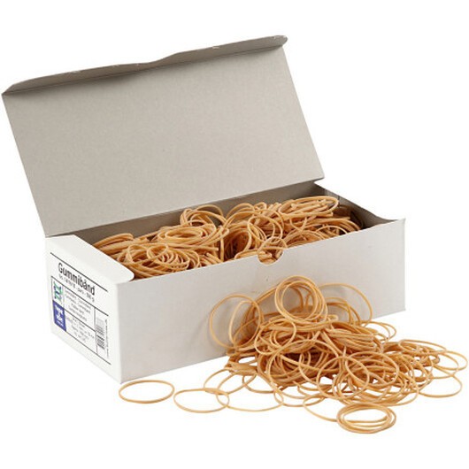 Gummiband, Dia. 5-8 cm, tjocklek 1 mm, ca. 1600 st., 500 g/ 1 förp.