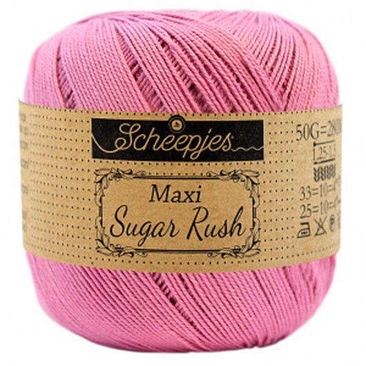 Scheepjes Maxi Sugar Rush Garn Unicolor 398 Colonial Ros