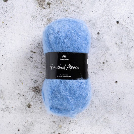 Svarta Fåret Brushed Alpaca Garn 16 Himmelsblå