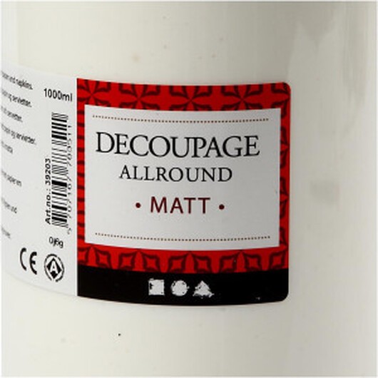 Decoupagelack, matt, 1000ml/ 1 flaska