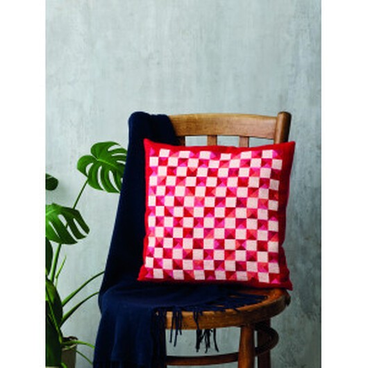 Permin Broderikit Röda Diamanter 38x38cm