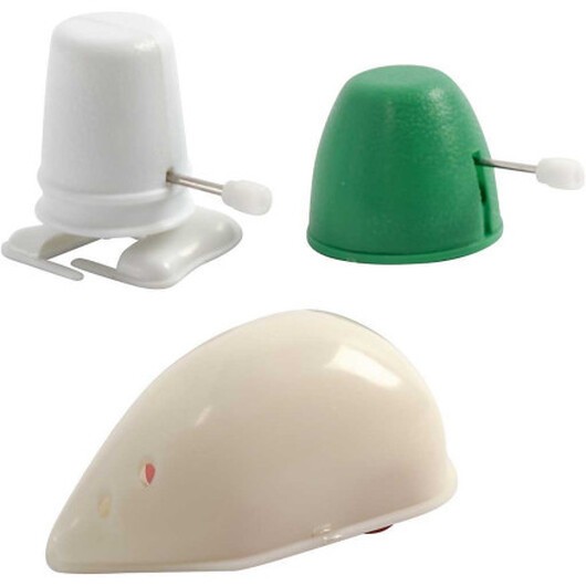 Mekaniska figurer, H: 30+35+45 mm, 3 st./ 1 förp.