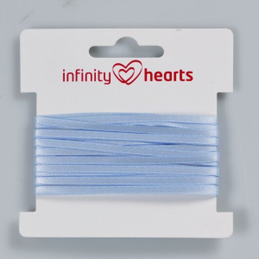 Infinity Hearts Satinband Dubbelsidigt 3mm 307 Ljusblå - 5m