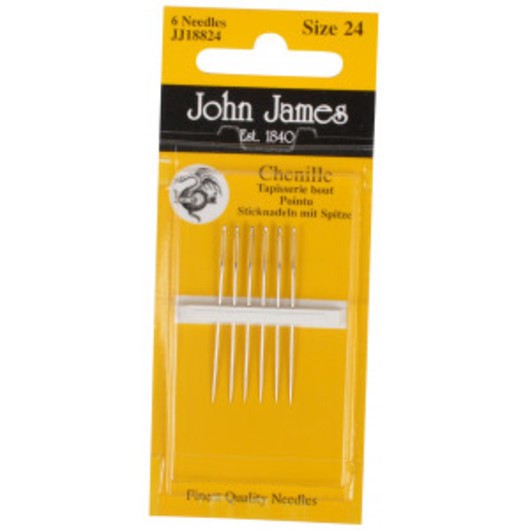 John James stramaljnålar med spets strl. 24 - 6 styck