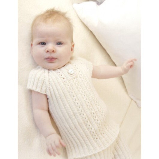 Simply Sweet Singlet by DROPS Design - Baby Undertröja Stick-mönster strl. Prematur - 3/4 år