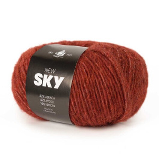 Mayflower New Sky Garn Unicolor 82 Röd Ockra