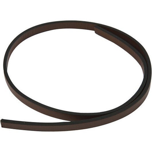 Imiterat Läderband, B: 10 mm, tjocklek 3 mm, brun, 1 m/ 1 förp.