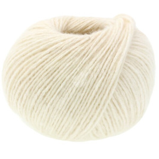 Lana Grossa Fantasia Yarn 01 Råvit