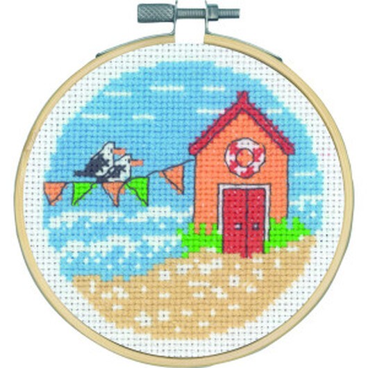 Permin Broderikit Vimplar / Fiskmåsar Ø10cm