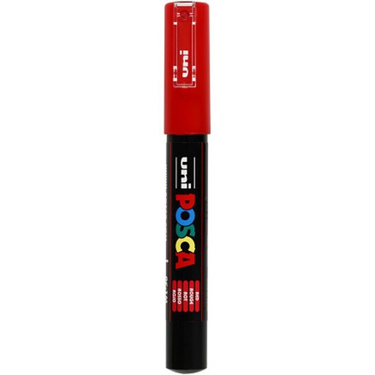 Posca Marker , nr. PC-1M, spets 0,7 mm, extra fine, röd, 1 st.