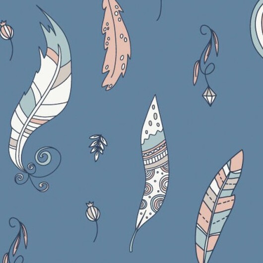 Bomuldspoplin Fjädrar 150cm 020 - 50 cm