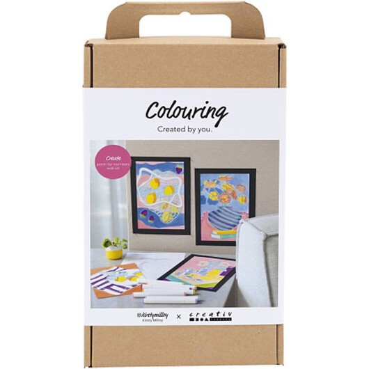 DIY Kit Färgläggning, Paint by numbers, tuschpennor, 1 frp.