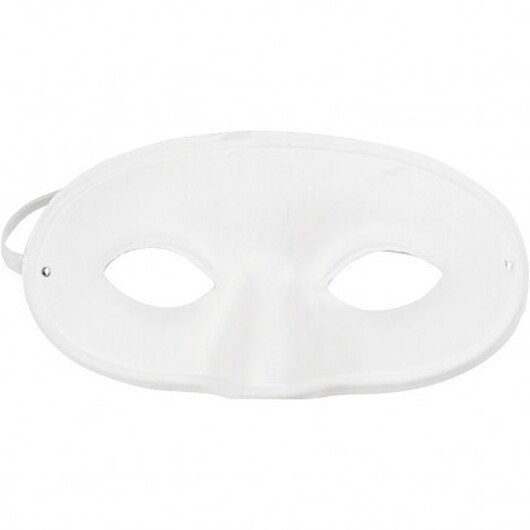 Halvmasker av papp, H: 9,5 cm, B: 18,5 cm, 10 st.