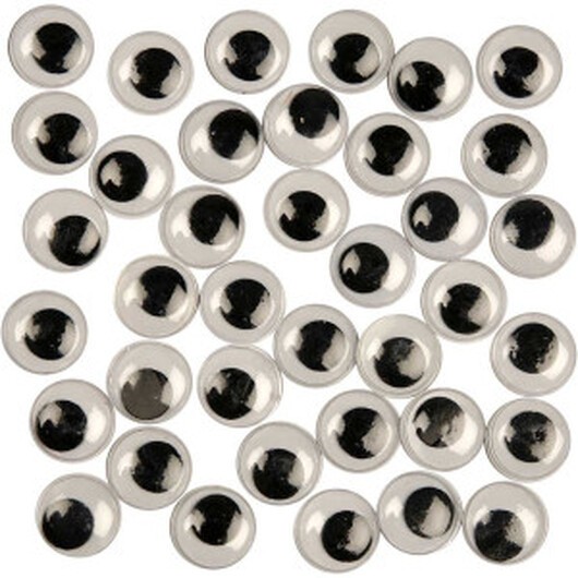 Rörliga Ãgon, ej självhäftande, Dia. 12 mm, 1000 st./ 1 förp.