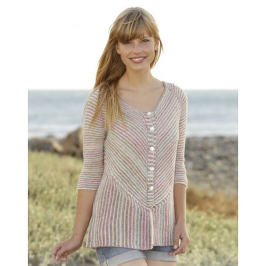 Crayons Cardigan by DROPS Design - Jacka Stick-mönster str. S - XXXL