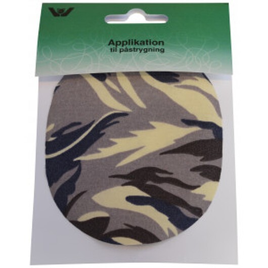 Strykmärke Camouflage Navy Oval 10x12 cm - 2 st