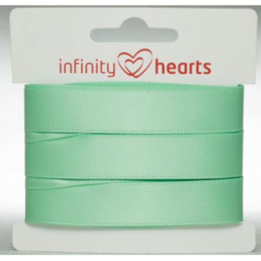 Infinity Hearts Satinband Dubbelsidigt 15mm 530 Mint - 5m