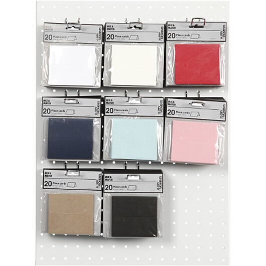 Bordskort, storlek 9x4 cm, 220 g, Ass. färger, 8x10 frp. / 1 frp.