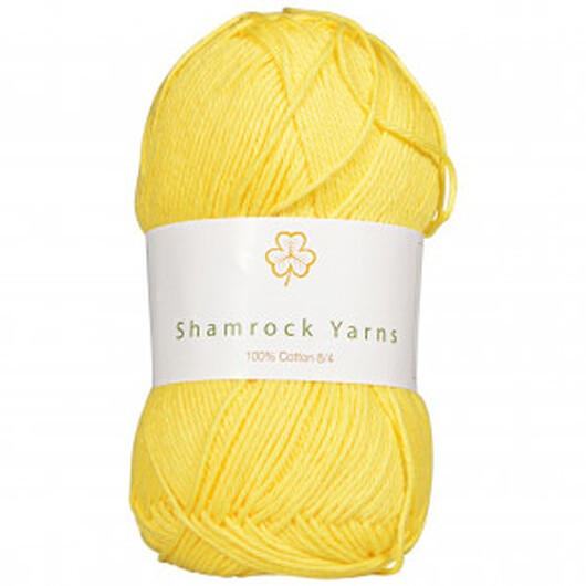 Shamrock Yarns 100% Bomull Garn 26 Gul