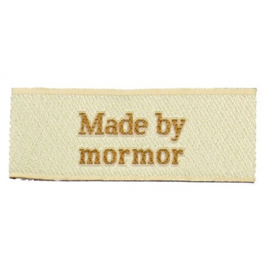 Label Made by Mormor Sandfärgad