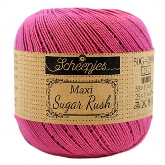 Scheepjes Maxi Sugar Rush Garn Unicolor 251 Garden Rose