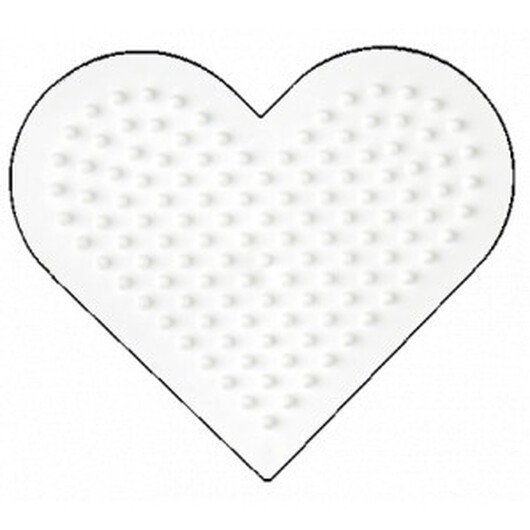 Hama Midi Beadboard Heart Small White 9x7.5cm - 1 st.