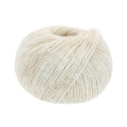 Lana Grossa Natural Alpaca Pelo Garn 205 Naturvit/Resedagrön