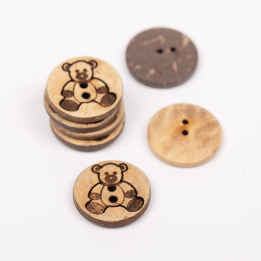 Drops Knapp Nallebjörn (kokosnöt) 15mm 813 - 50 st.