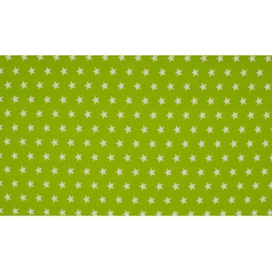 Minimals Bomullspoplin Tyg Print 124 Star Lime 145cm - 50cm