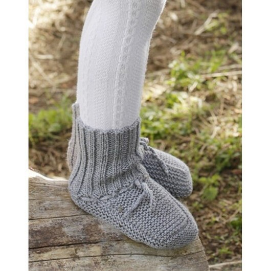 Juniper Pie by DROPS Design - Tofflor Stick-mönster strl. 0/1 mån - 3/4 år