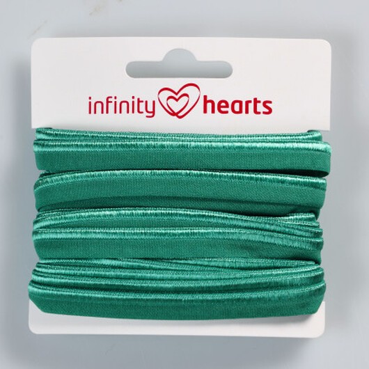 Infinity Hearts Passpoalband Stretch 10mm 587 Grön - 5m